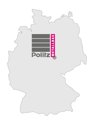 Deutschlandkarte mit hervorgehobenem Firmenstandort